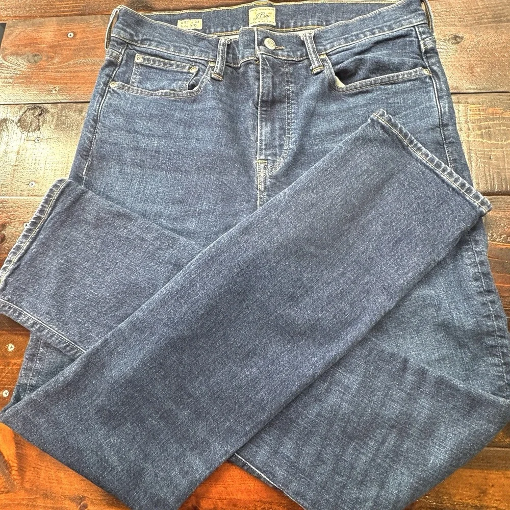 J.Crew 770 Straight‎ Men's 33 Med Wash Stretch Denim Jeans Classic Act 34